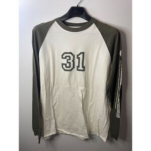 North West Blue Womens Long Sleeve Shirt White Size‎ L